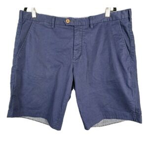 Ted Baker Shorts Men's 38R Navy Blue Cotton Casual Resort Vacation Cruise Chino